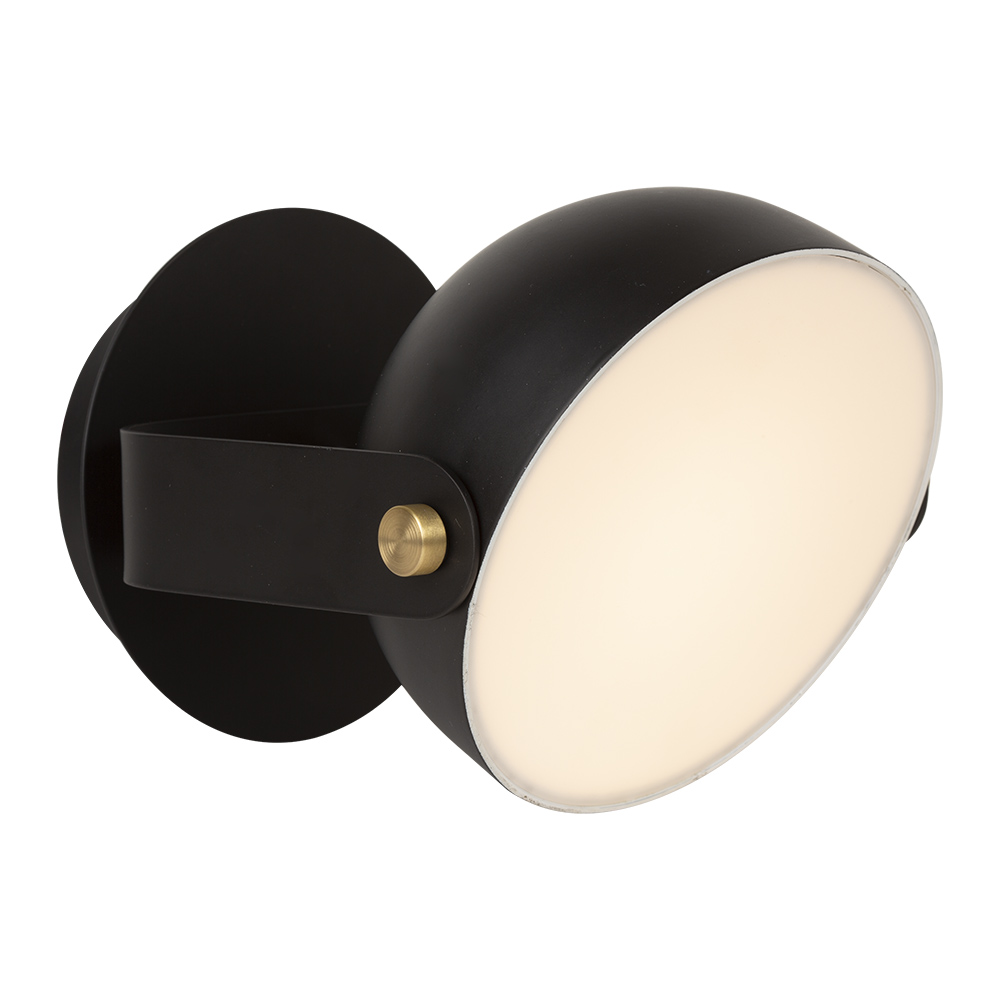 Pickman Black Round Wall Light (W607B)
