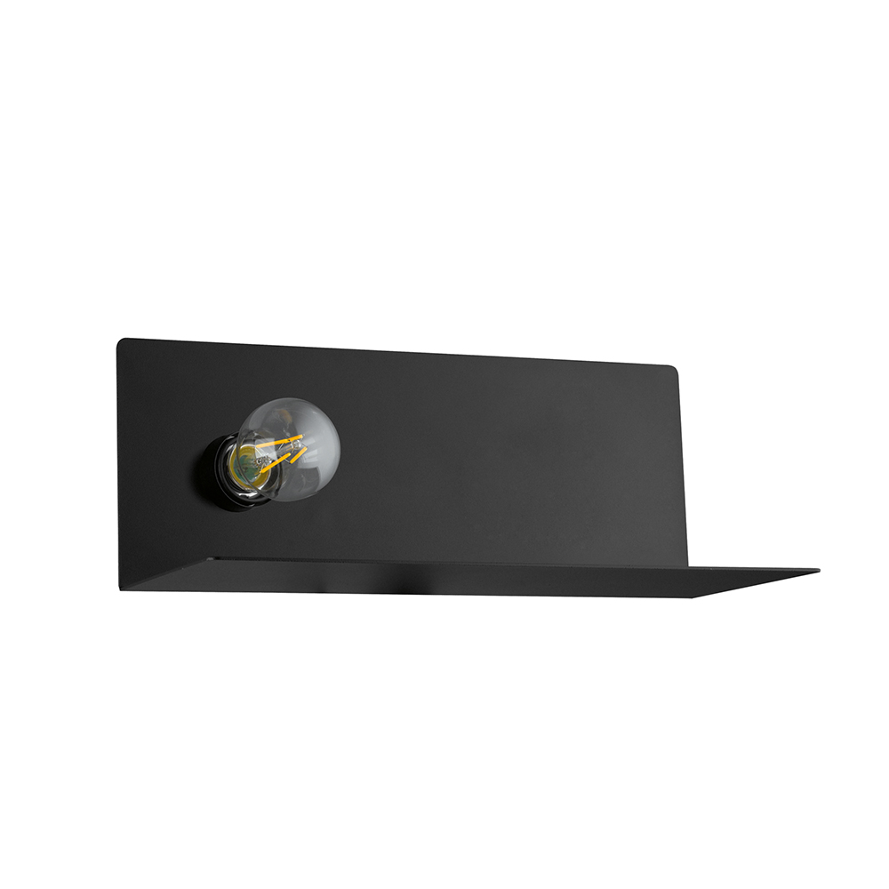 Ciglie Wall 1L E27 60W w.switch/USB Black (W628)