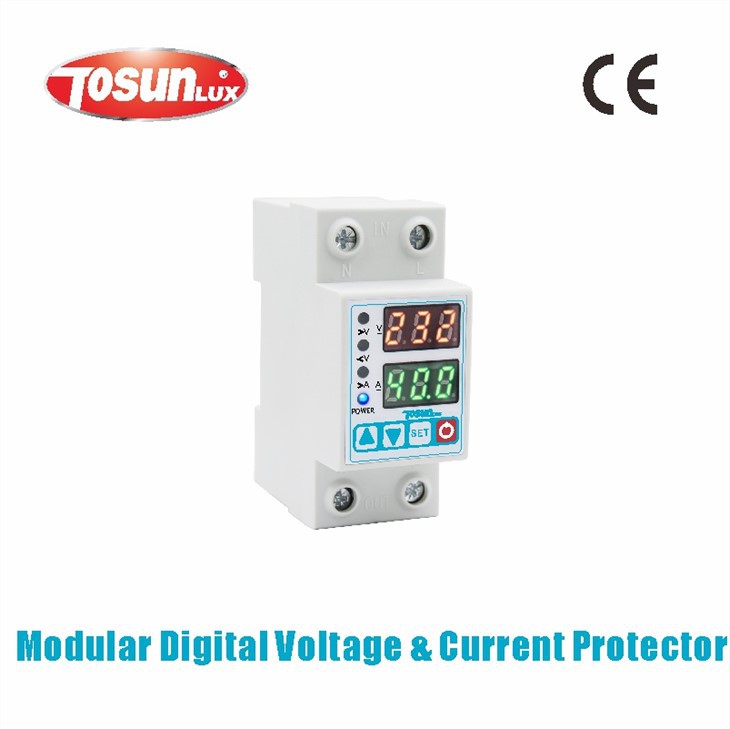 Modular Digital Voltage & Current Protector (TDP2-1,TDP2-3 Rated Working Voltage: AC220V/AV380V Installation: vertical mounting on DiN rail.)