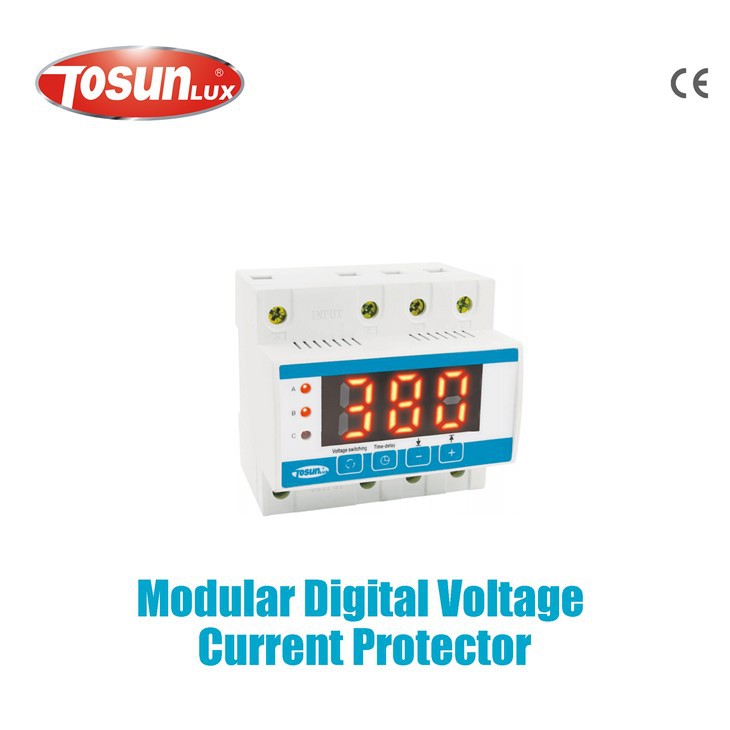 Three Phase Modular Digital Over and Under Voltage Protector (TDP-3 Feature: Three Phase Modular Digital Over & Under Voltage Relay Installation: vertical mounting on DIN rail.)